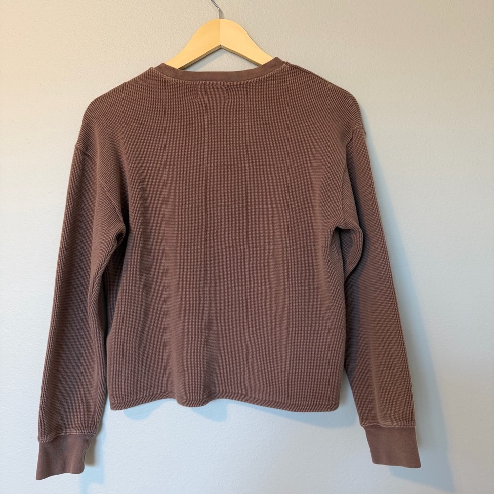 Wilfred Free Brown Waffle Knit Top - Picture 5 of 5